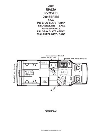 2003 RIALTA RV222HD 200 SERIES - Winnebago Industries