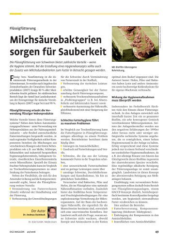 Milchsäurebakterien sorgen für Sauberkeit - Dr. Eckel