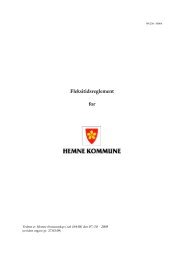 Fleksitidsreglement for Hemne kommune revidert utgave