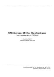 Ouvrir le corrigé - CAPES de Maths
