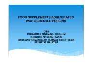 food supplements adulterated with schedule poisons - Kementerian ...