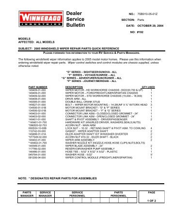 7SB010-05-01Z - Winnebago Rialta Motor Home