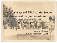 PocztÃ³wki sprzed 1945 r. jako ÅºrÃ³dÅo do badaÅ nad maÅymi miastami