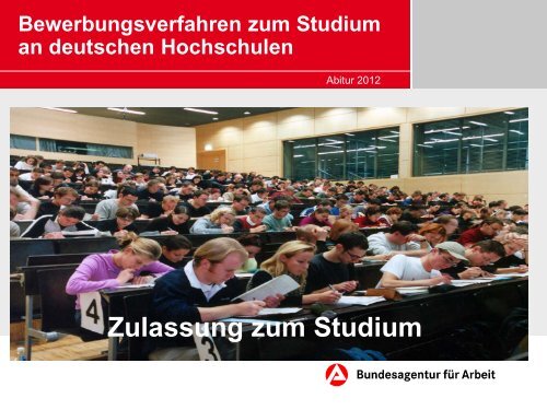 Präsentation zur Studienbewerbung (Vortrag von Frau Hofmann;BfA