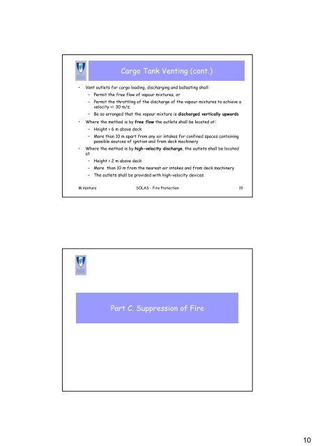 1 Safety of Life at Sea, 1974 (SOLAS) Chapter II-2. Construction ...