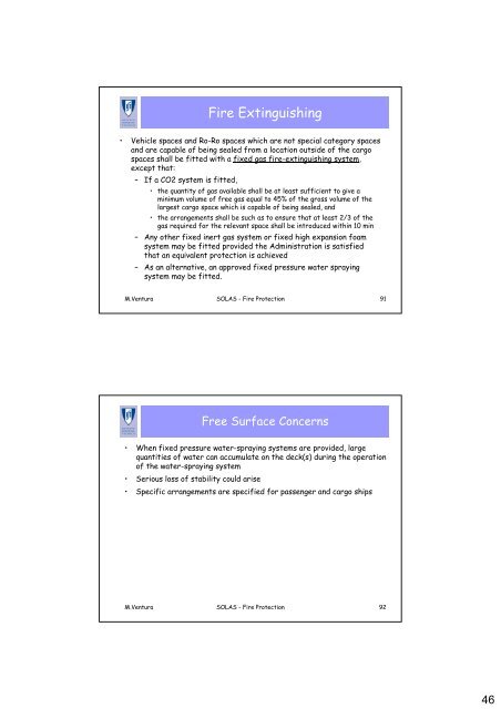 1 Safety of Life at Sea, 1974 (SOLAS) Chapter II-2. Construction ...