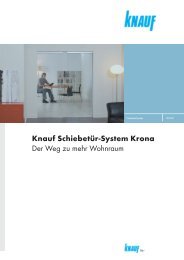 Knauf Schiebetür-System Krona Der Weg zu mehr ... - Knauf Gips KG
