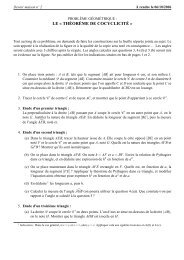 Devoir de 3ème sur la géométrie - CAPES de Maths