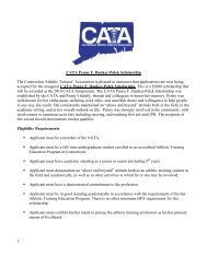 CATA Penny F. Dunker-Polek Scholarship The Connecticut Athletic ...