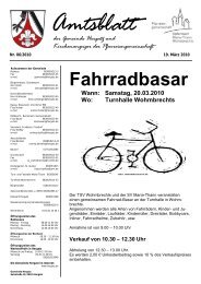 Fahrradbasar - Gemeinde Hergatz