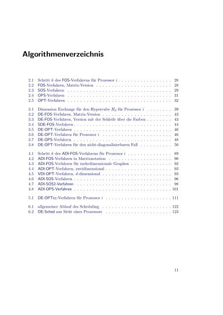 Loadbalancing auf Parallelrechnern mit Hilfe endlicher Dimension ...