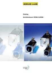 Katalog Schrittmotoren VRDM, ExRDM