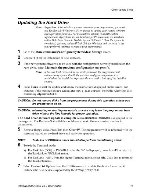 3980xpi/3980/3900 V8.2 User Notes - Data I/O Corporation