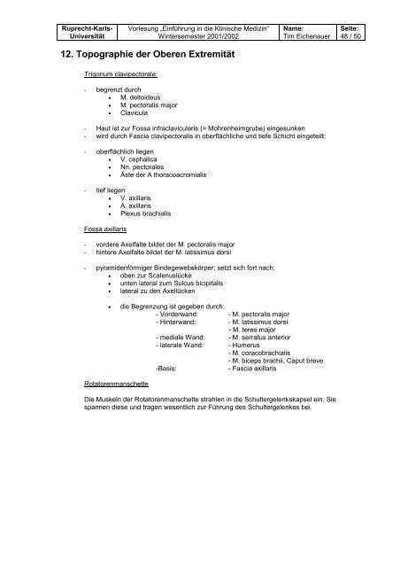 Medizinische Fakultät - Mitschrift und Skript - DocCheck Campus