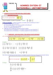 theme 10 nombres entiers et rationnels / arithmetique