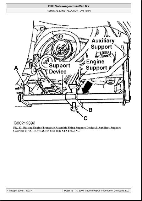 2001-2003 Transmission Removal and Installation Manual