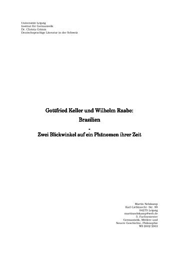 Gottfried Keller und Wilhelm Raabe