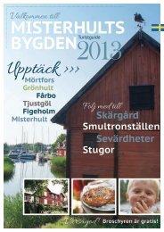 Turistbroschyr 2013 pÃ¥ svenska - Misterhultsbygden