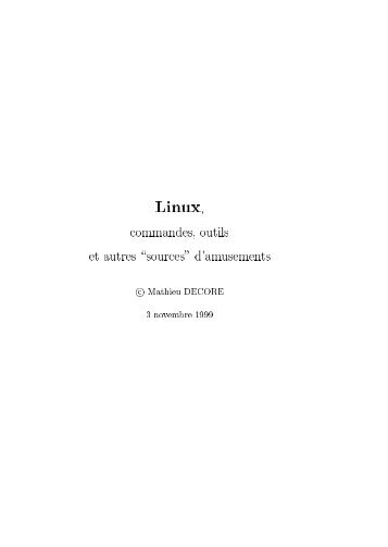 Mathieu DECORE 3 novestue wxxx - Linux-France