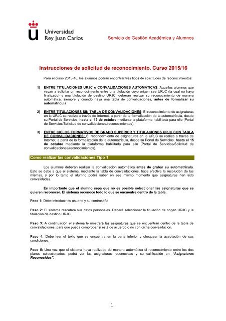 Instrucciones de solicitud de convalidaciones 2015-16