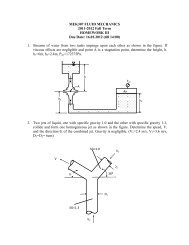 MEK307 FLUID MECHANICS 2011-2012 Fall Term HOMEWORK III ...