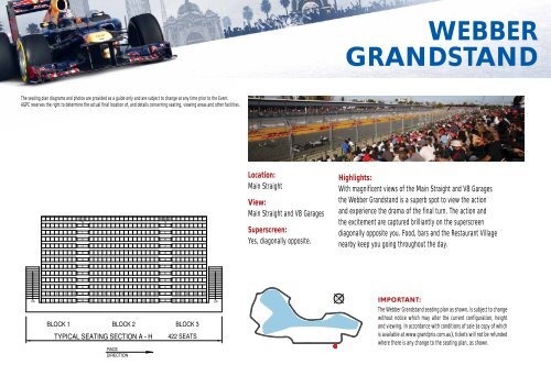 WEBBER GRANDSTAND - Australian Grand Prix