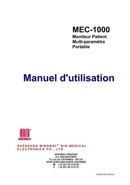 Manuel d'utilisation - Integral Process