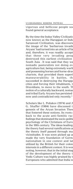 Aryan Invasion Theory - Publication - Vivekananda Kendra