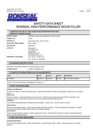 safety data sheet ronseal high performance wood filler - Toolbank