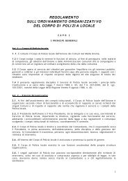 Regolamento Corpo Polizia Locale - Unione dei Comuni del Medio ...