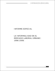 informe especial la informalidad en el mercado laboral urbano 1996 ...