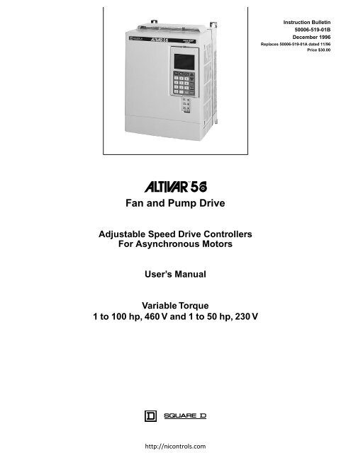 Telemecanique Altivar 56 manual - Northern Industrial