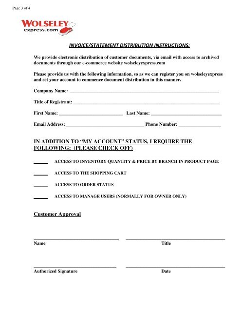 Download & Print the Credit Application Form ... - Wolseley Express