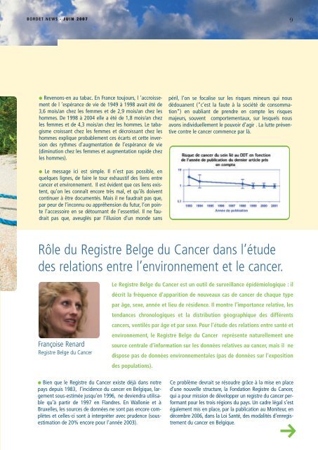 Cancers et environnement: mythes et rÃ©alitÃ©s - Institut Jules Bordet ...