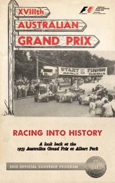 RACING INTO HISTORY - Australian Grand Prix