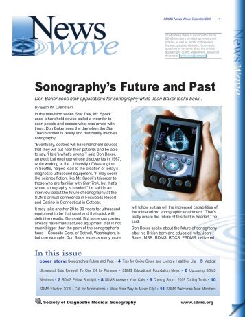 Sonography's Future and Past - Society of Diagnostic Medical ...