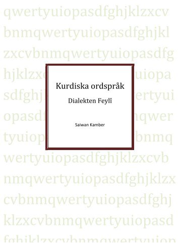 Kurdiska ordspråk dialekten Feyli