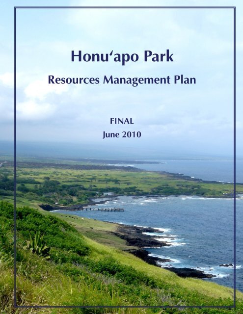 Honu'apo Park Resource Management Plan