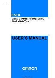 Omron E5EK Temperature Controller Manual - Northern Industrial