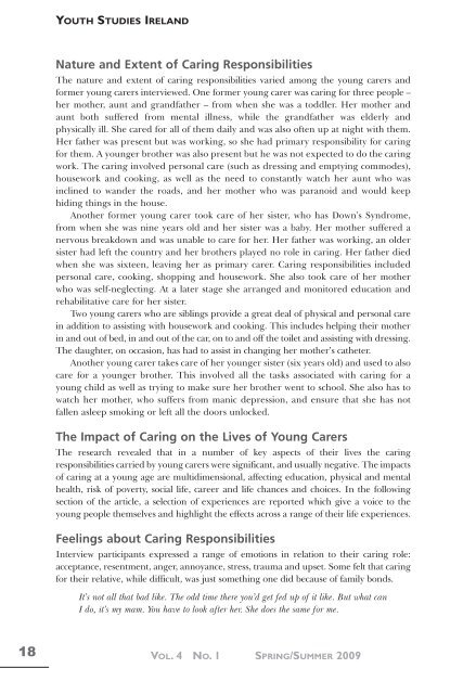 Voices of Hidden Young Carers in Cork, Joe Finnerty and Cathal O ...