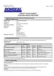 SAFETY DATA SHEET COLRON WOOD REVIVER - Toolbank