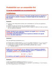 Seconde - ProbabilitÃ© sur un ensemble fini - Parfenoff . org