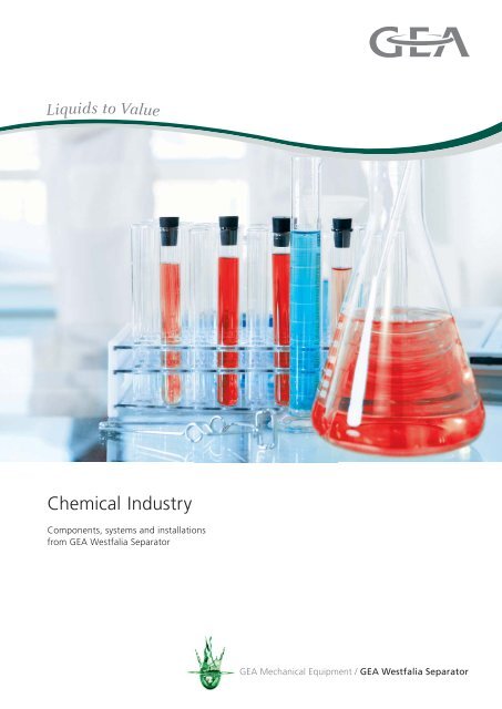 Chemical Industry pdf, 3.7 MB - GEA Westfalia Separator