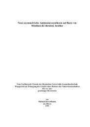 Neue asymmetrische Aminosäuresynthesen auf Basis von Menthon ...