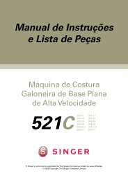 Singer 521C Galoneira Base Plana | Manual de Instruções e Lista ...