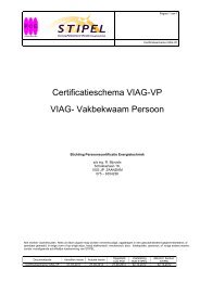 Certificatieschema VIAG-VP VIAG- Vakbekwaam Persoon - Stipel