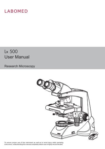 LABOMED Lx 500 Compound Microscope Manual - Meyer ...