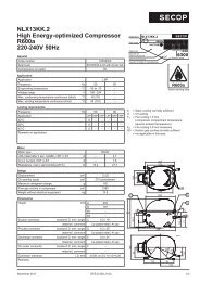 NLX13KK.2 High Energy-optimized Compressor R600a 220 ... - Secop