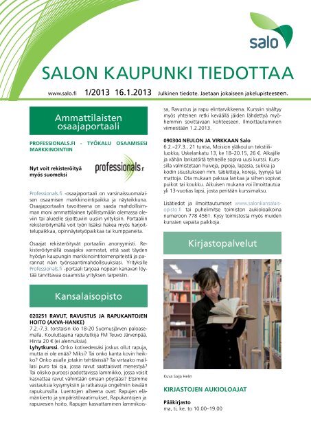 1/2013 - Salon kaupunki