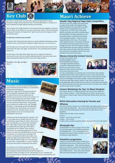 Newsletter Issue 8 1-June 2012 - nghs.school.nz